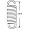 Prime-Line Extension Spring, 7 in. x 2-3/4 in. x 0.034 in., Steel, Single Loop, PK2 SP 9612 - alternate 4